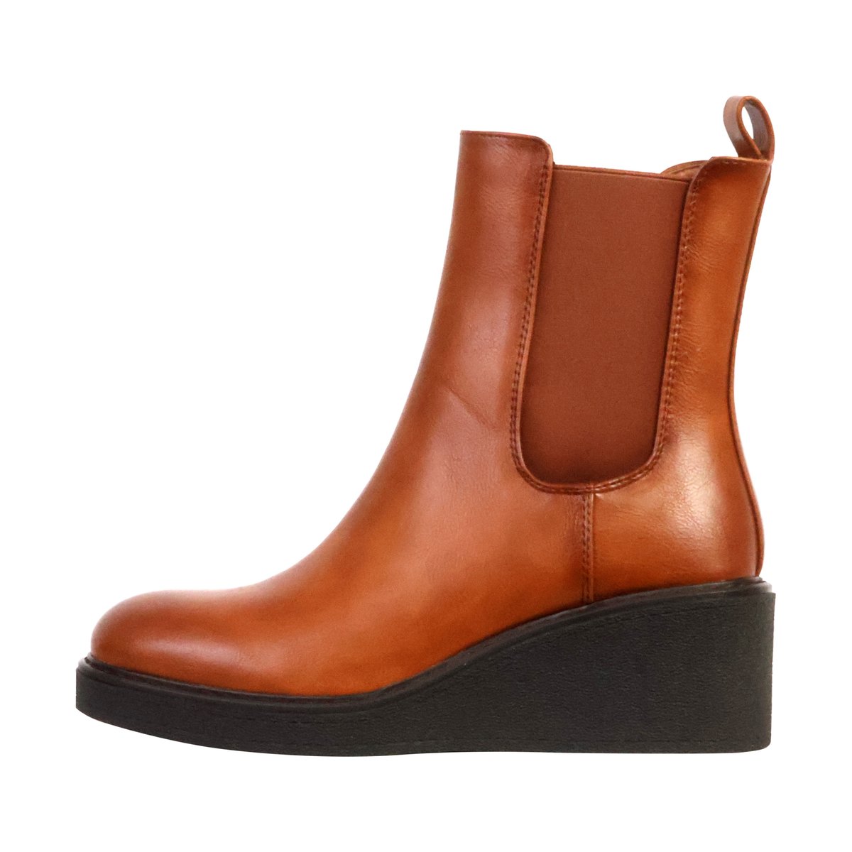 Bottines à Zip camel, ENZA NUCCI
