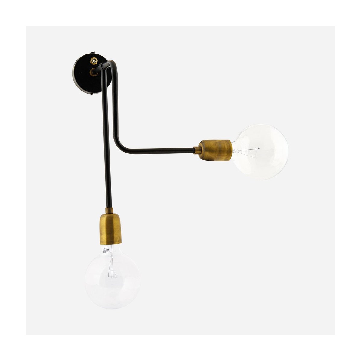 Applique Molecular Double Noir et Laiton noir et laiton, HOUSE DOCTOR