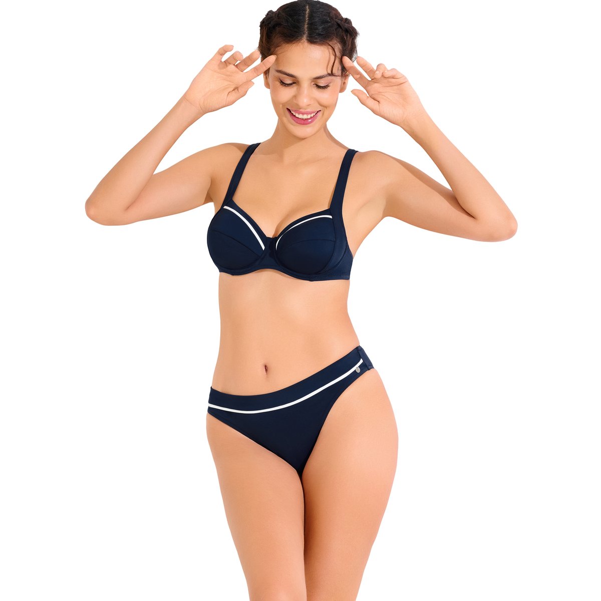 Haut maillot de bain armaturé UVITA bleu, LISCA