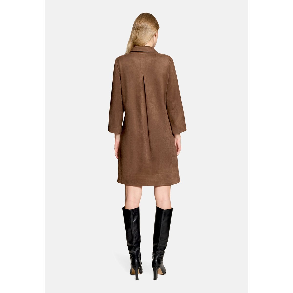 Robe-chemisier à patte de boutonnage dark coffee, BETTY BARCLAY