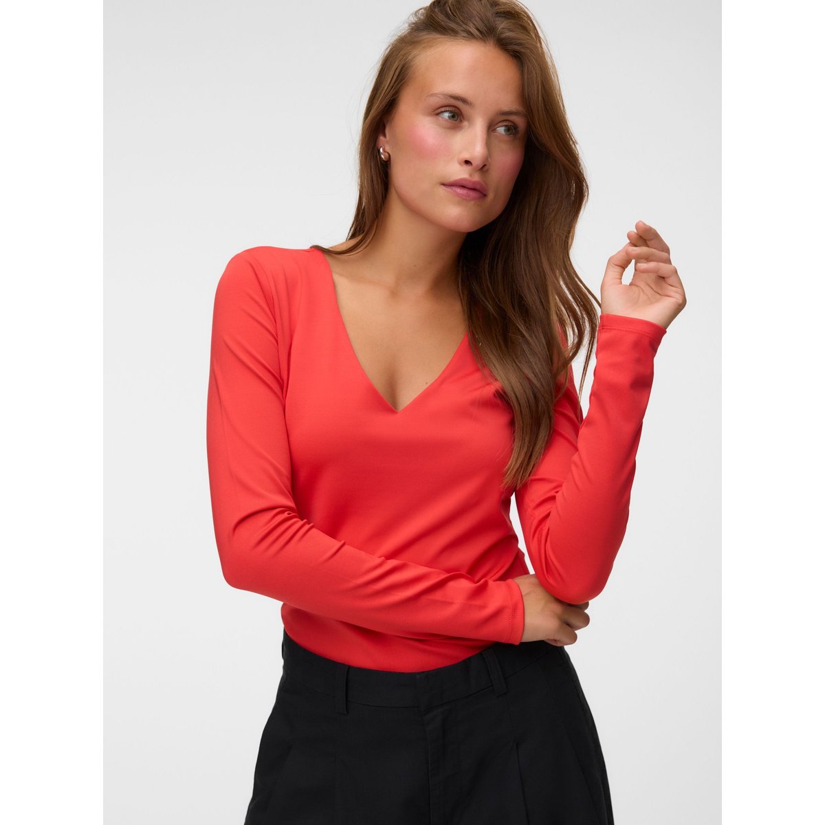 Top high risk red, VERO MODA
