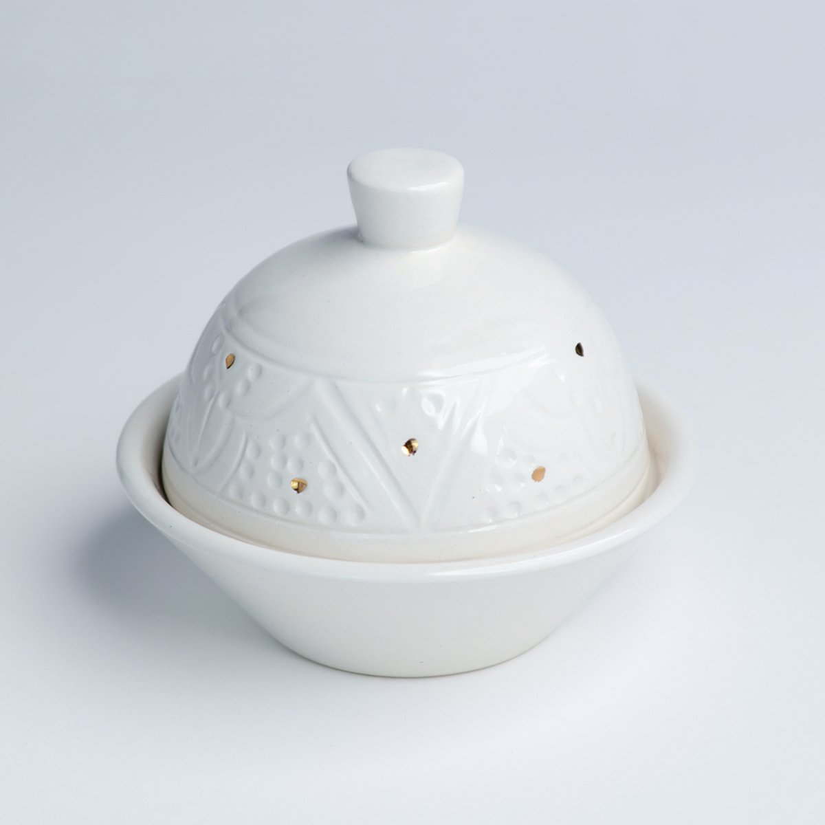 Sucrier EMPREINTE blanc, CHABI CHIC