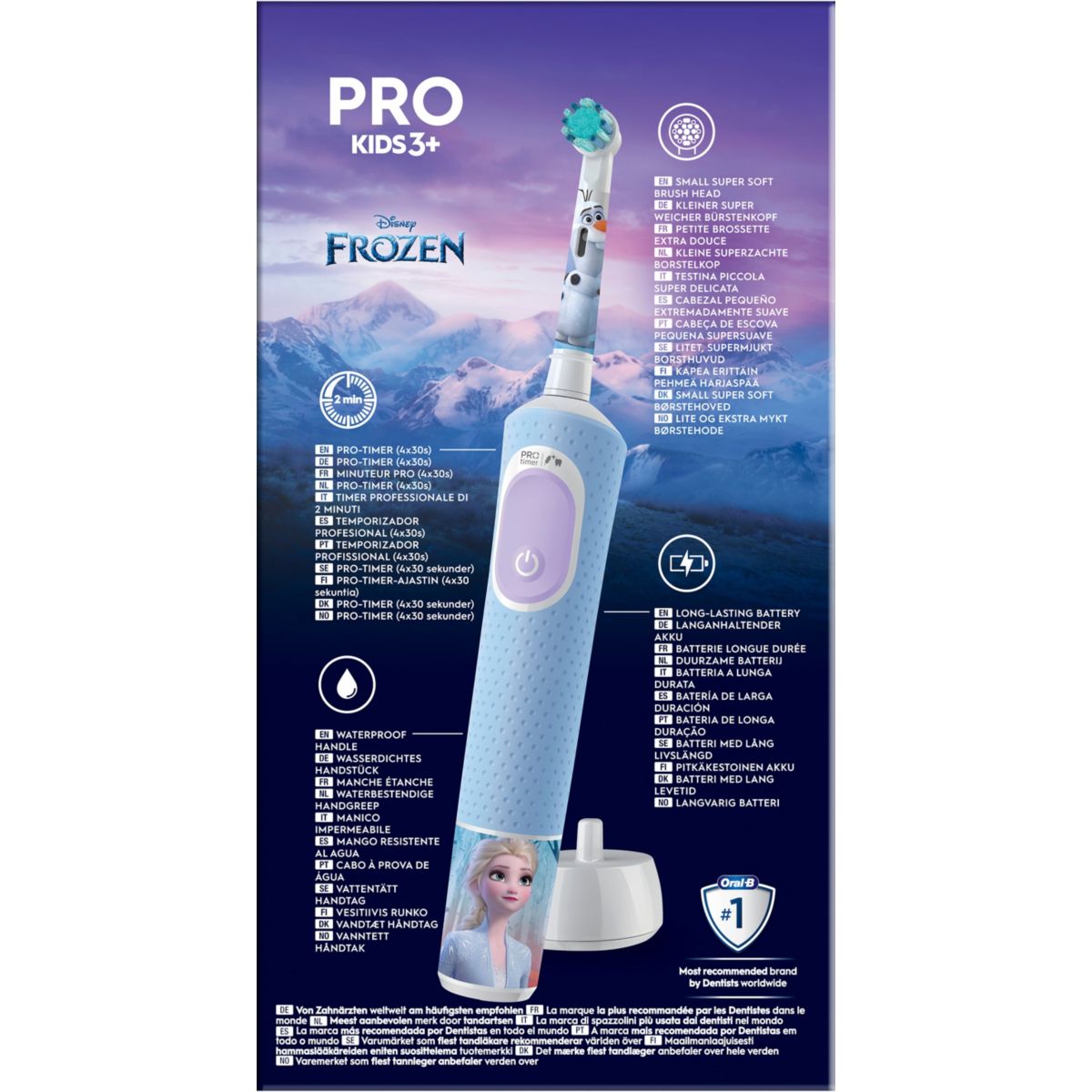 Brosse à dents électrique Vitality Pro Kids Frozen couleur unique, ORAL B
