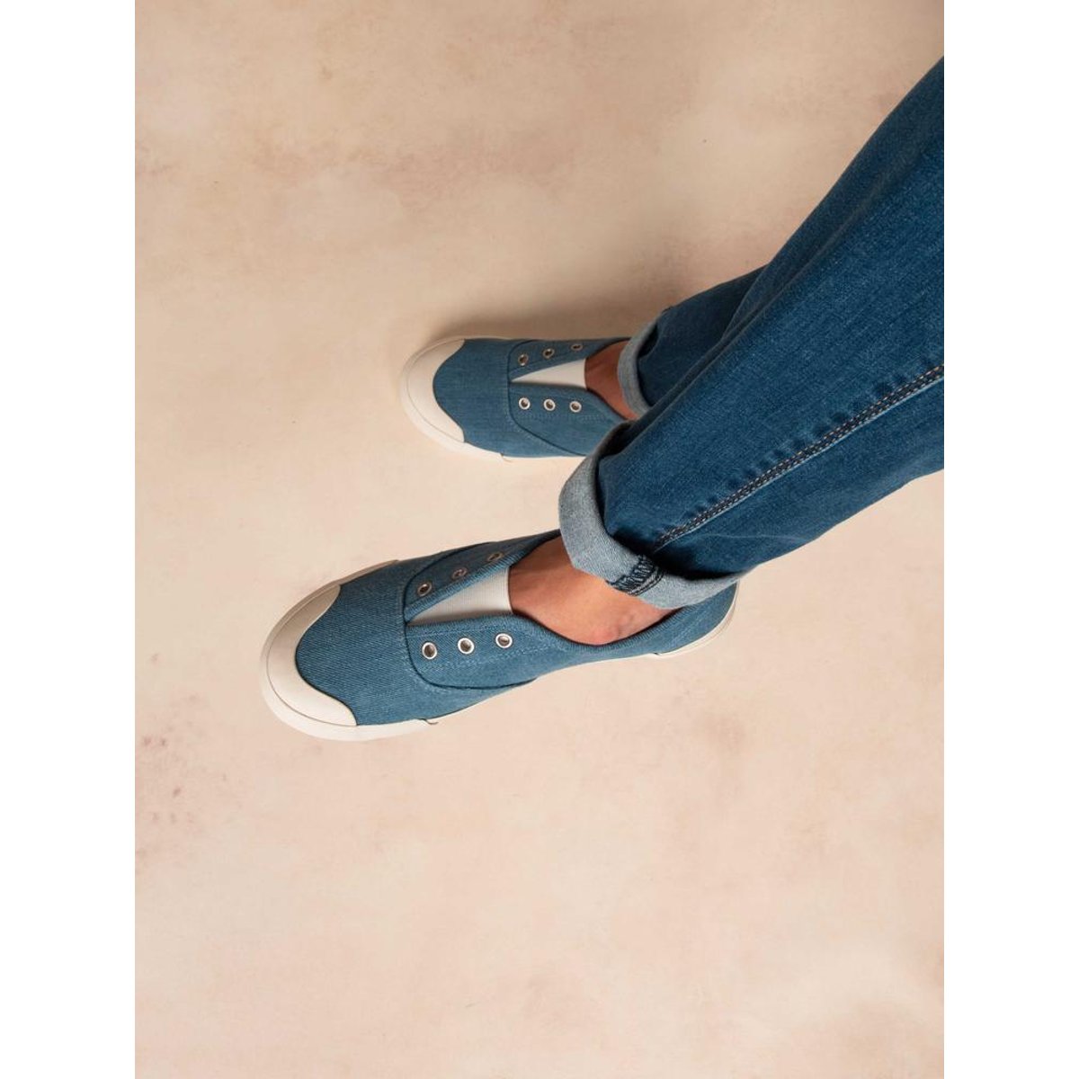 Tennis toile OPALINE jean, TBS