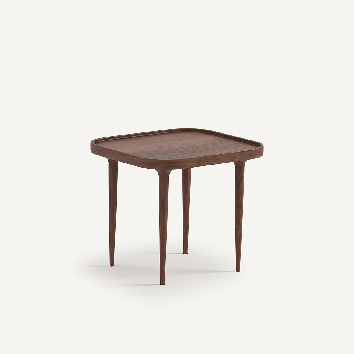 Table basse noyer massif, petit modèle Magosia noir/teinté noyer, AM.PM
