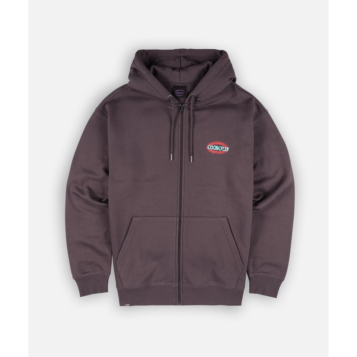 Sweat à capuche zippé WARMING raisin, OXBOW