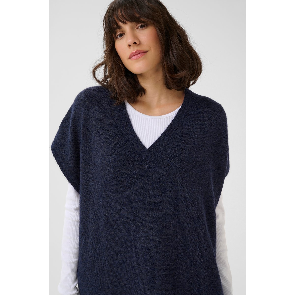 Poncho bleu midnight marine, KAFFE
