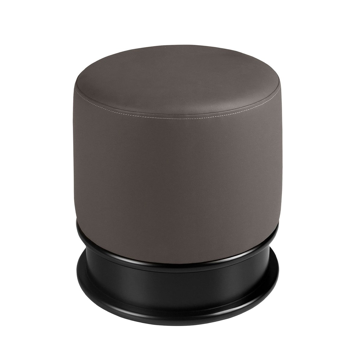 Pouf en similicuir gris | noir, ANGEL CERDA