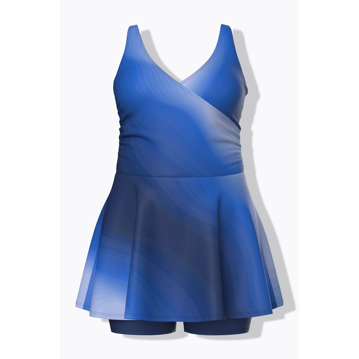 Robe de bain avec bonnets souples et short bleu foncé, ULLA POPKEN