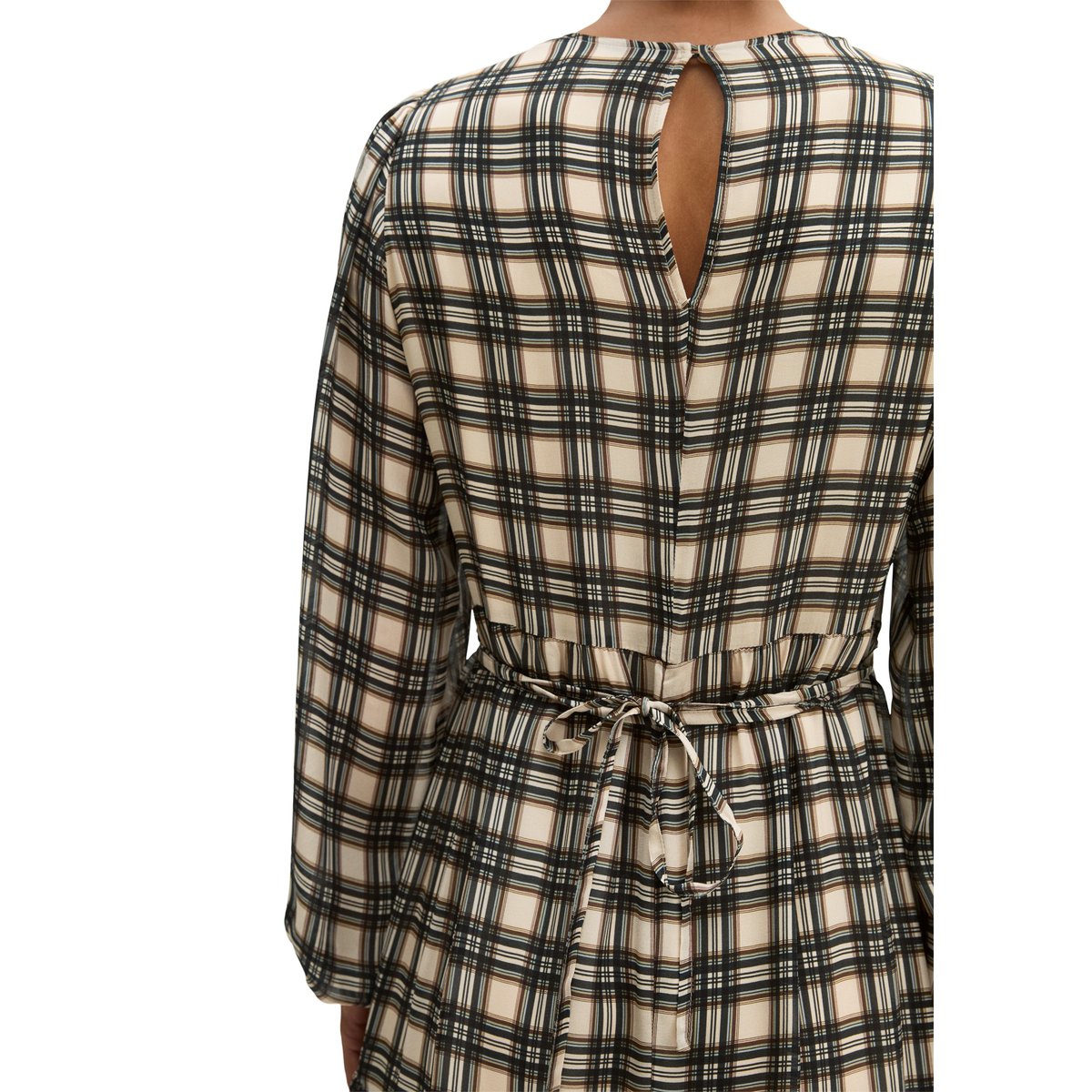 Robe imprimée coupe classique en crêpe de viscose fluide blanc, MARC O'POLO