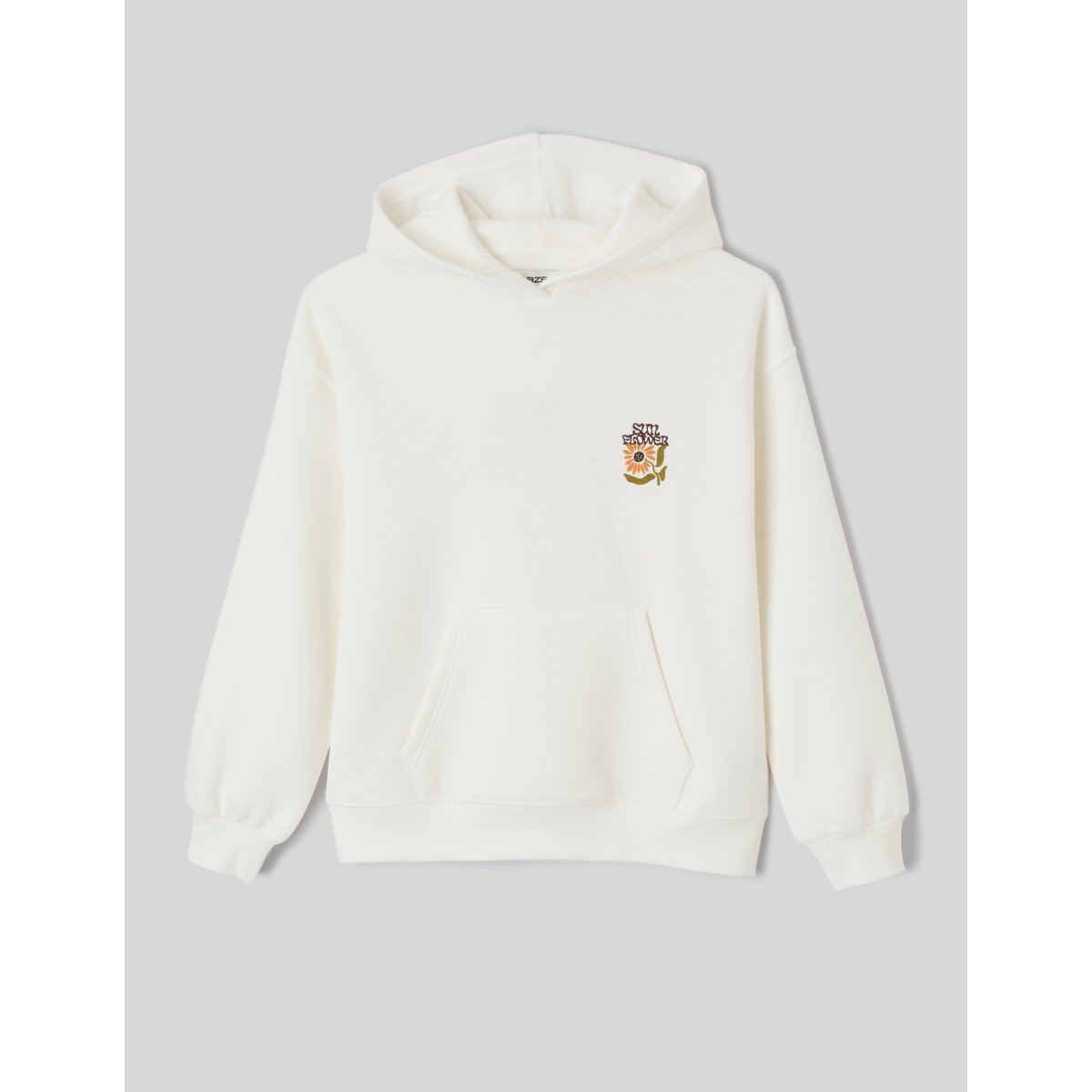 Sweat à capuche blanc écru, BZB