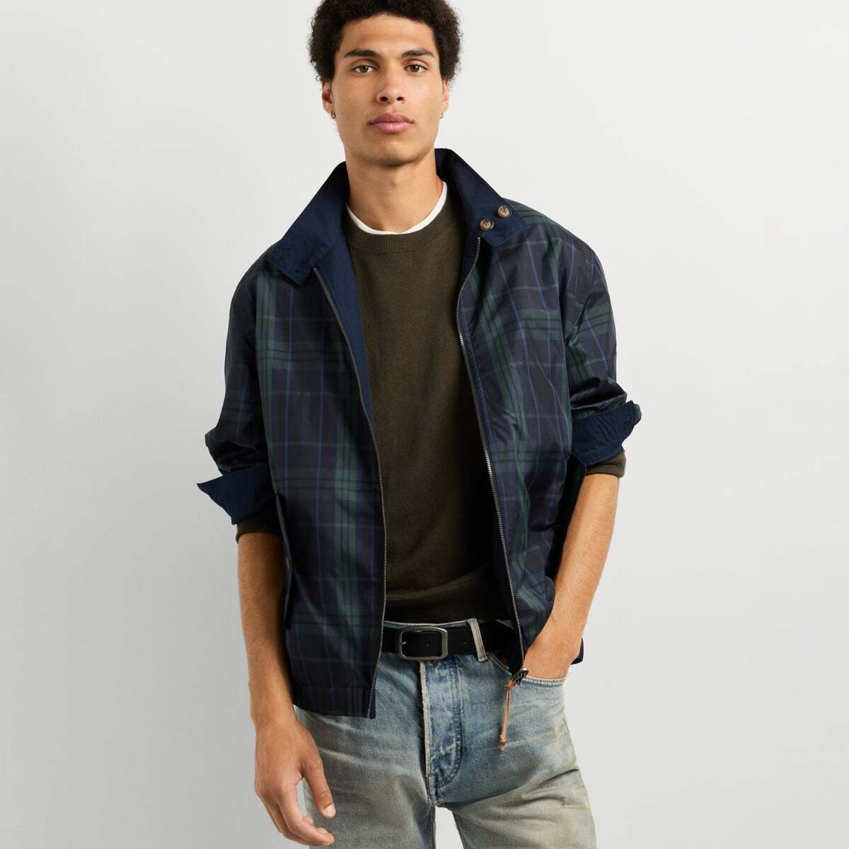 Veste Harrington Réversible Coupe Regular bleu dulwich, PEPE JEANS