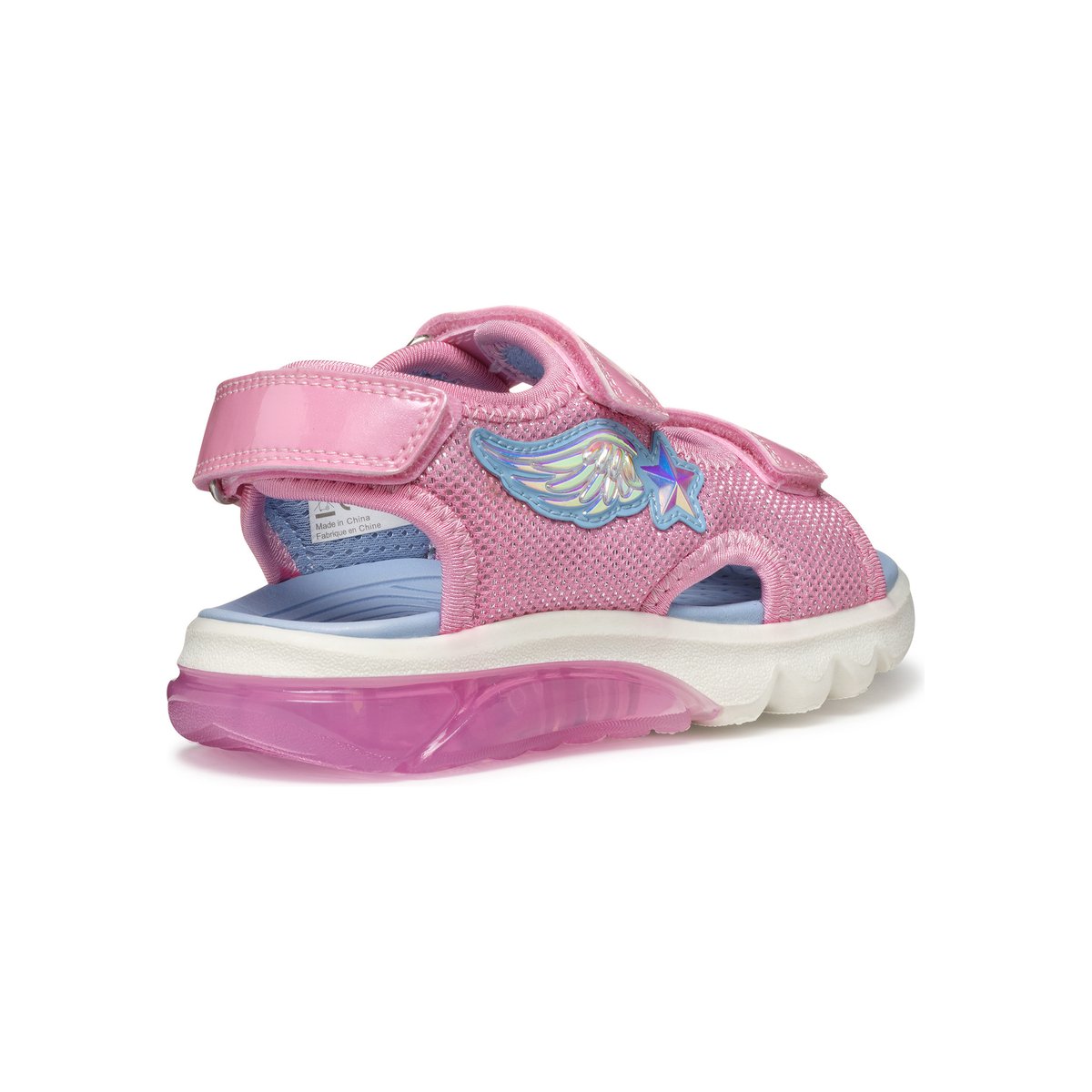 Baskets À Led J SANDAL CIBERDRON rose/bleu ciel clair, GEOX