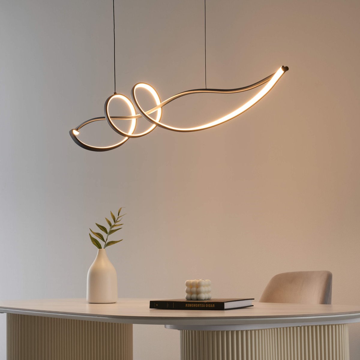 Suspension moderne en spirale - LYBELLA noir, KOSILUM