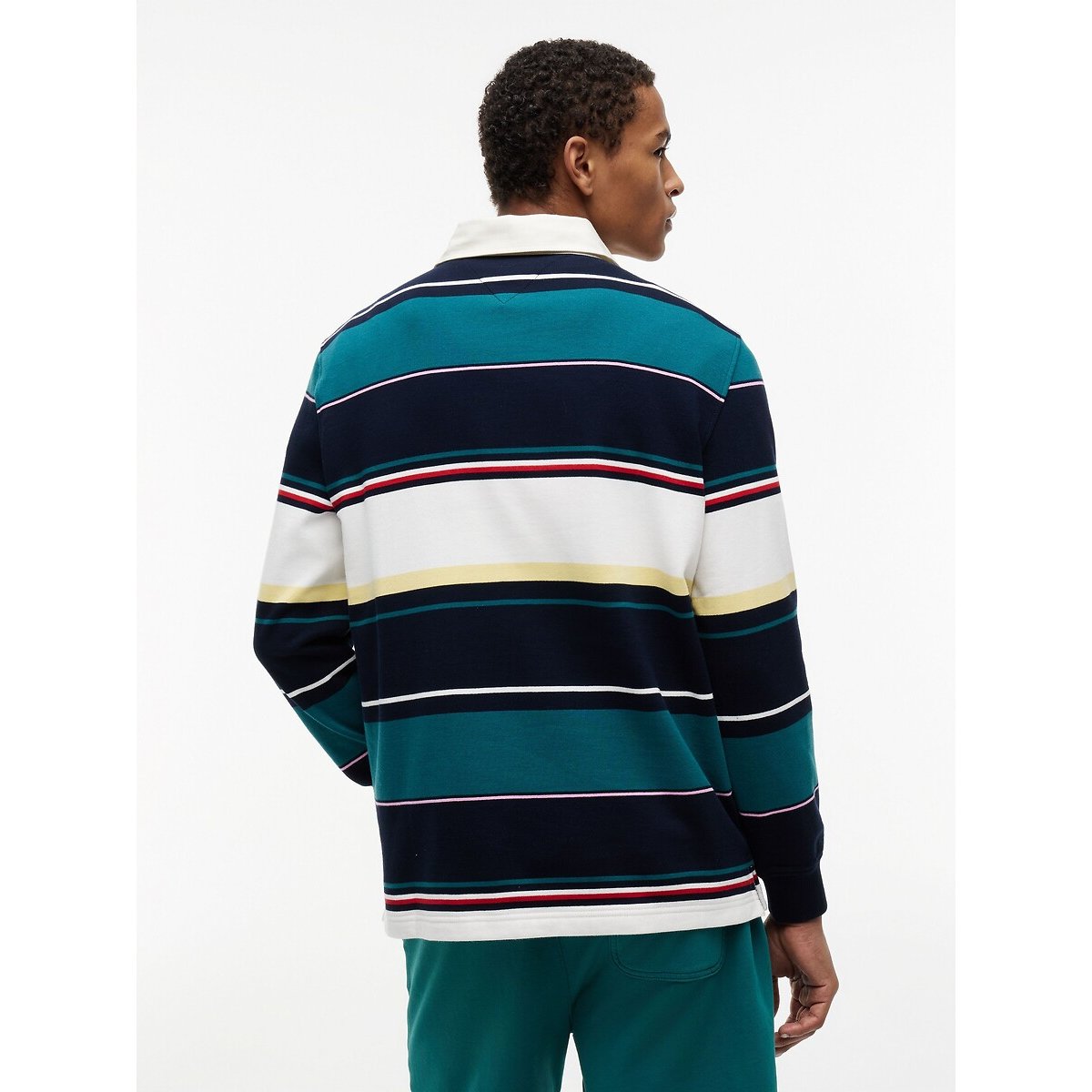 Long Sleeve Polo Shirt navy blue, TOMMY JEANS