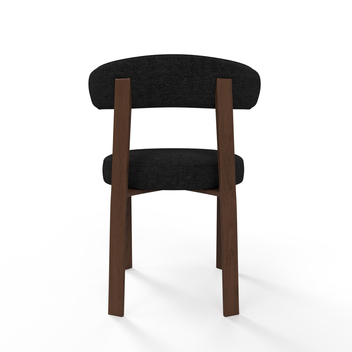Lot de 2 chaises en velours chenillé JUNA noir, SIA HOME