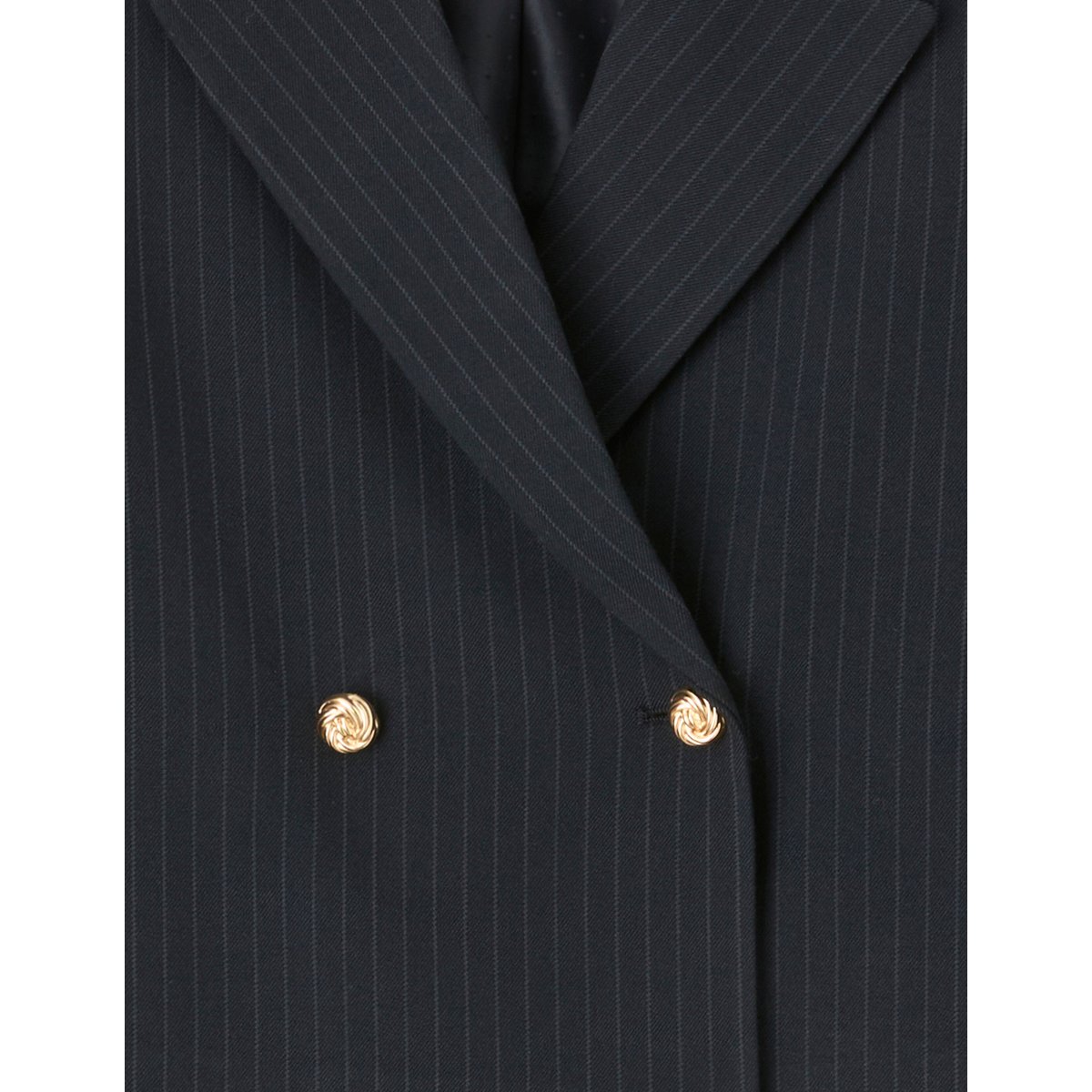 Blazer court rayé bleu foncé, BZB