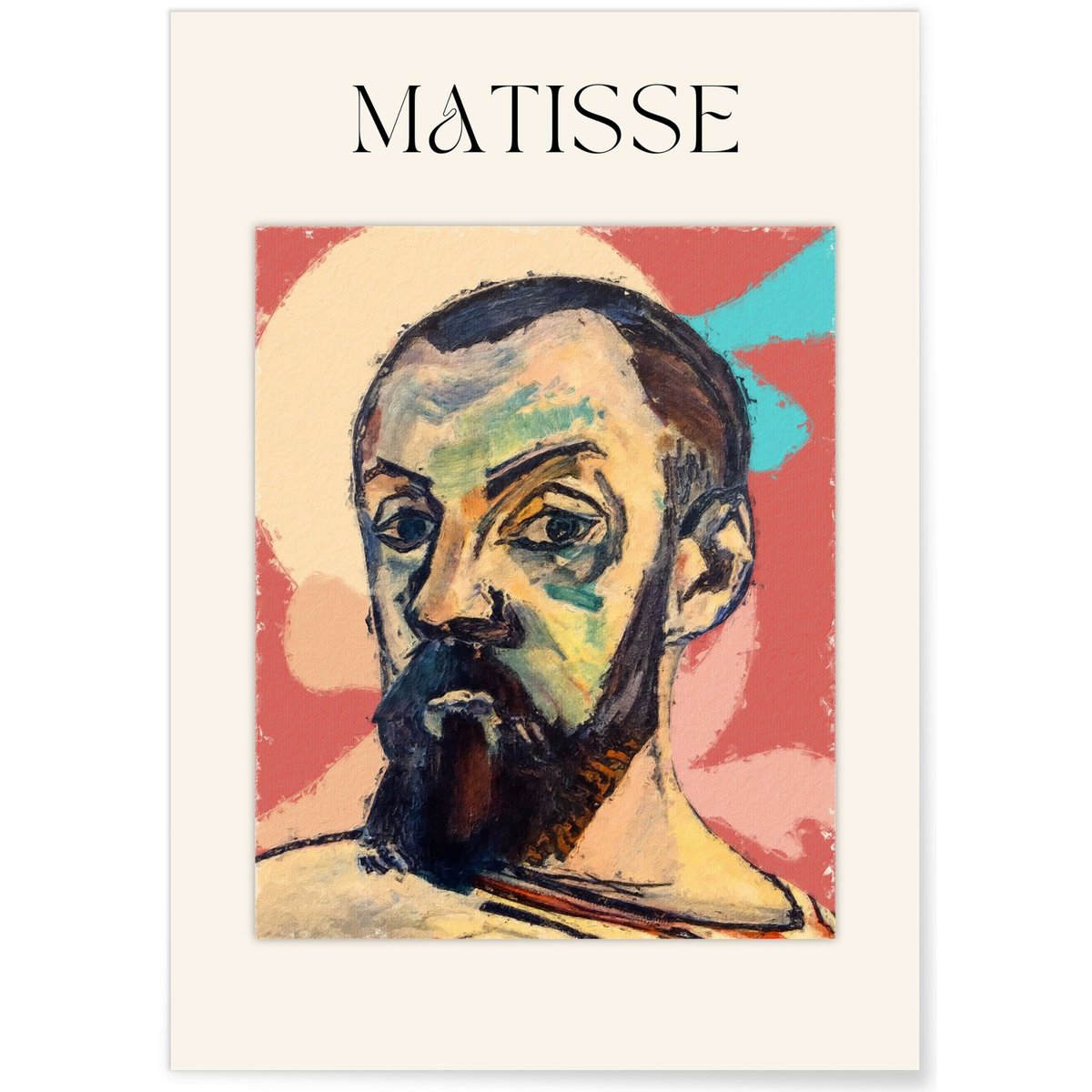 Affiche Matisse - Portrait Expressionniste blanc, L'AFFICHERIE
