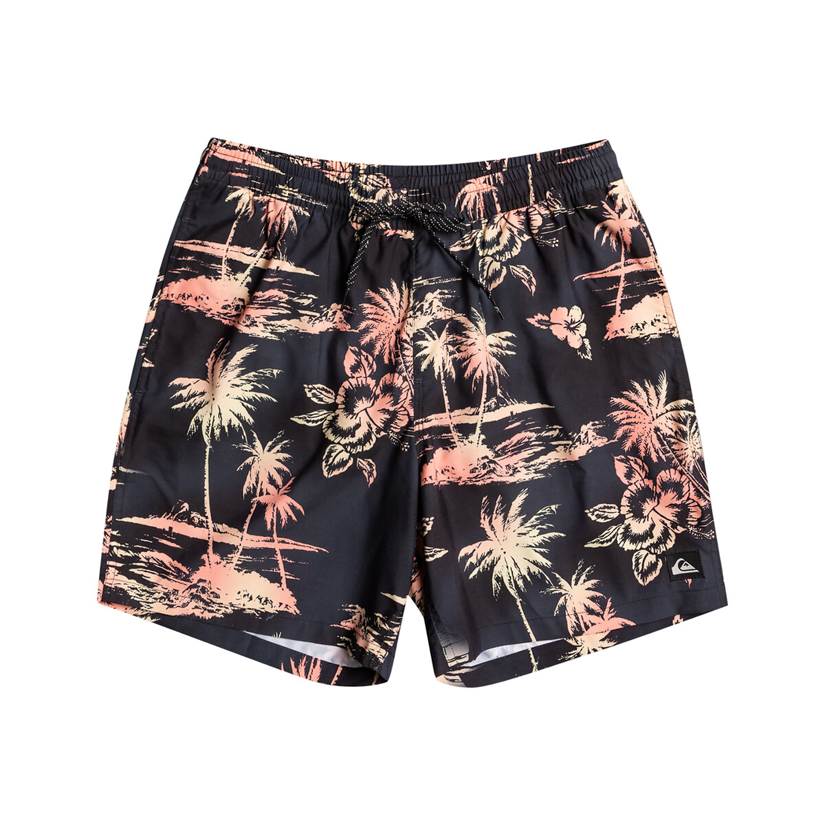 Short de bain imprimé imprimé noir, QUIKSILVER