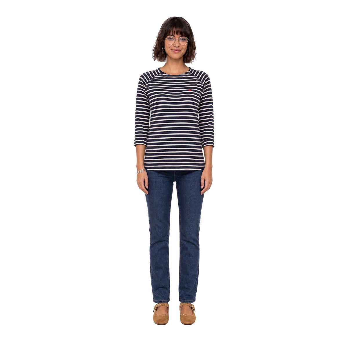 T-shirt grossesse et allaitement marine, VERTBAUDET