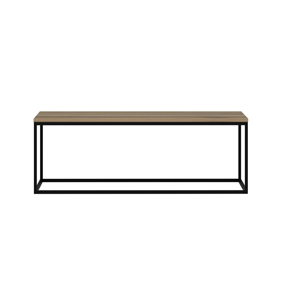 Table basse rectangulaire minimaliste effet noyer JENA bois naturel, PIER IMPORT