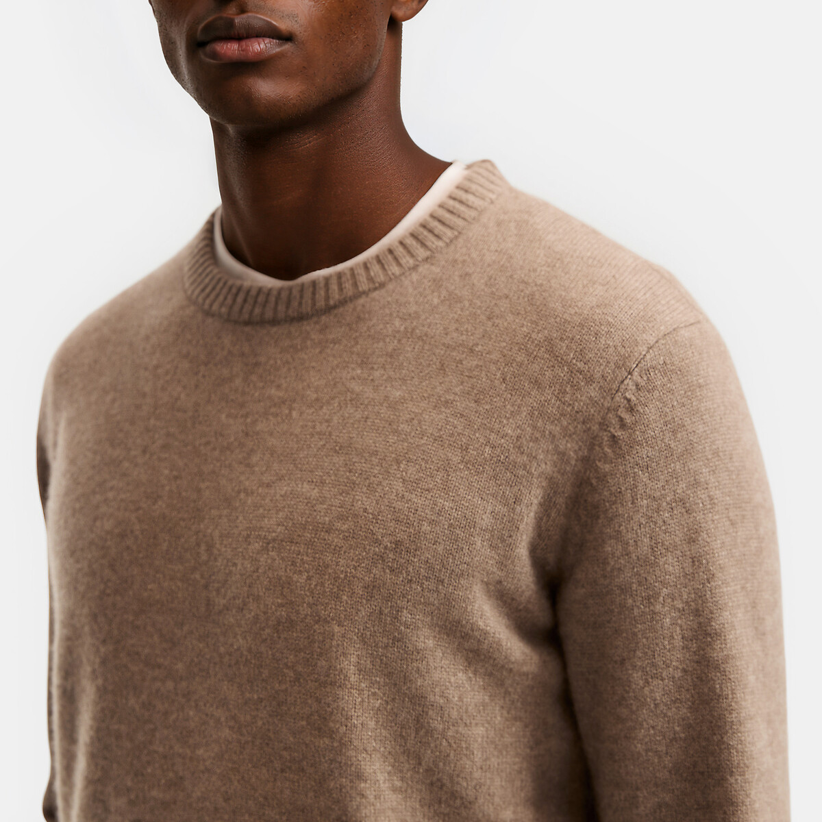 Pull en cachemire Signature, ADRIEN marron naturel, LA REDOUTE COLLECTIONS