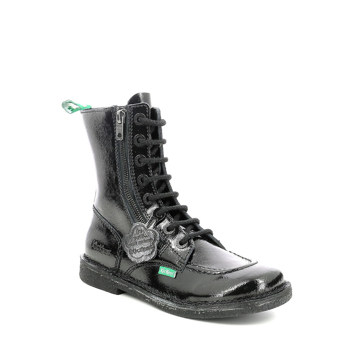 Meetickzip Leather Ankle Boots black patent, KICKERS