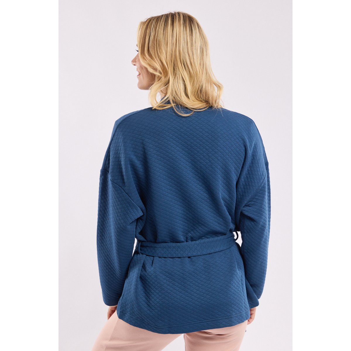 Kimono court homewear en coton midnight blu, ARMOR-LUX
