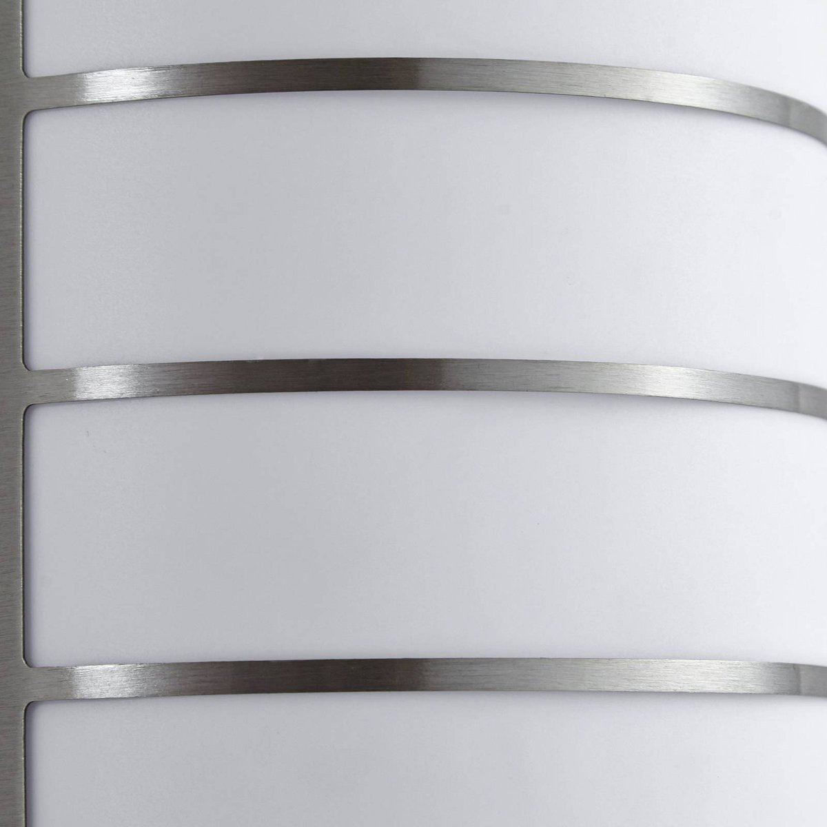 Applique extérieure en inox moderne, Noyan acier inoxydable, blanc, LINDBY