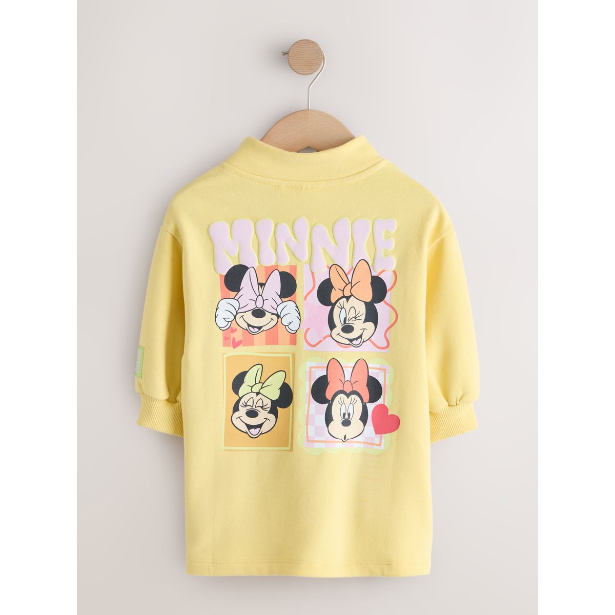Robe pull disney à encolure zippée minnie mouse jaune, NEXT
