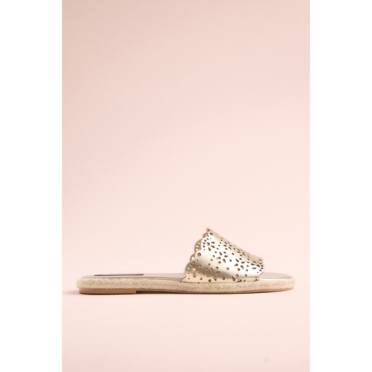 Espadrilles tabitha darcy cuir doré, NEXT