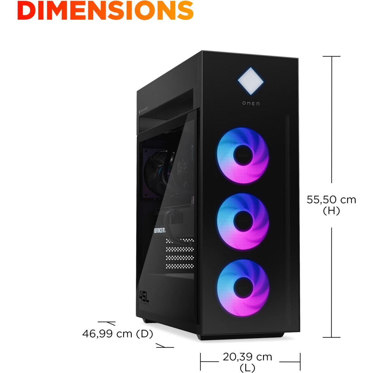 PC Gamer OMEN GT22-3031nf Intel Core Ultra 7 265K Nvidia GeForce RTX 5070 64Go RAM DDR5 SSD 4 To couleur unique, HP