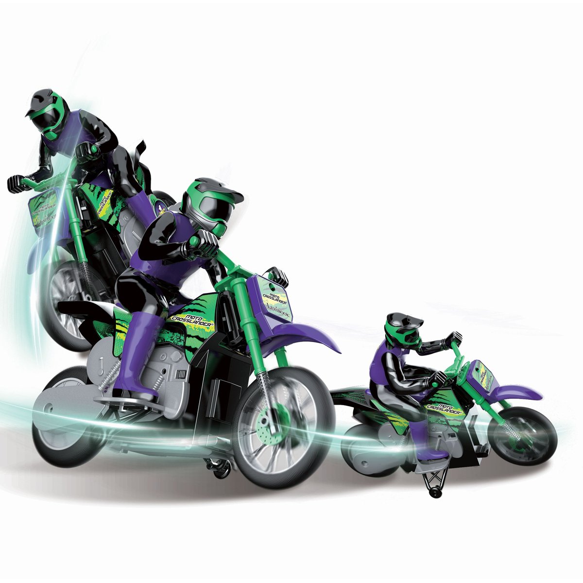 Moto Crosslander® Cascade Extrême vert, LEXIBOOK