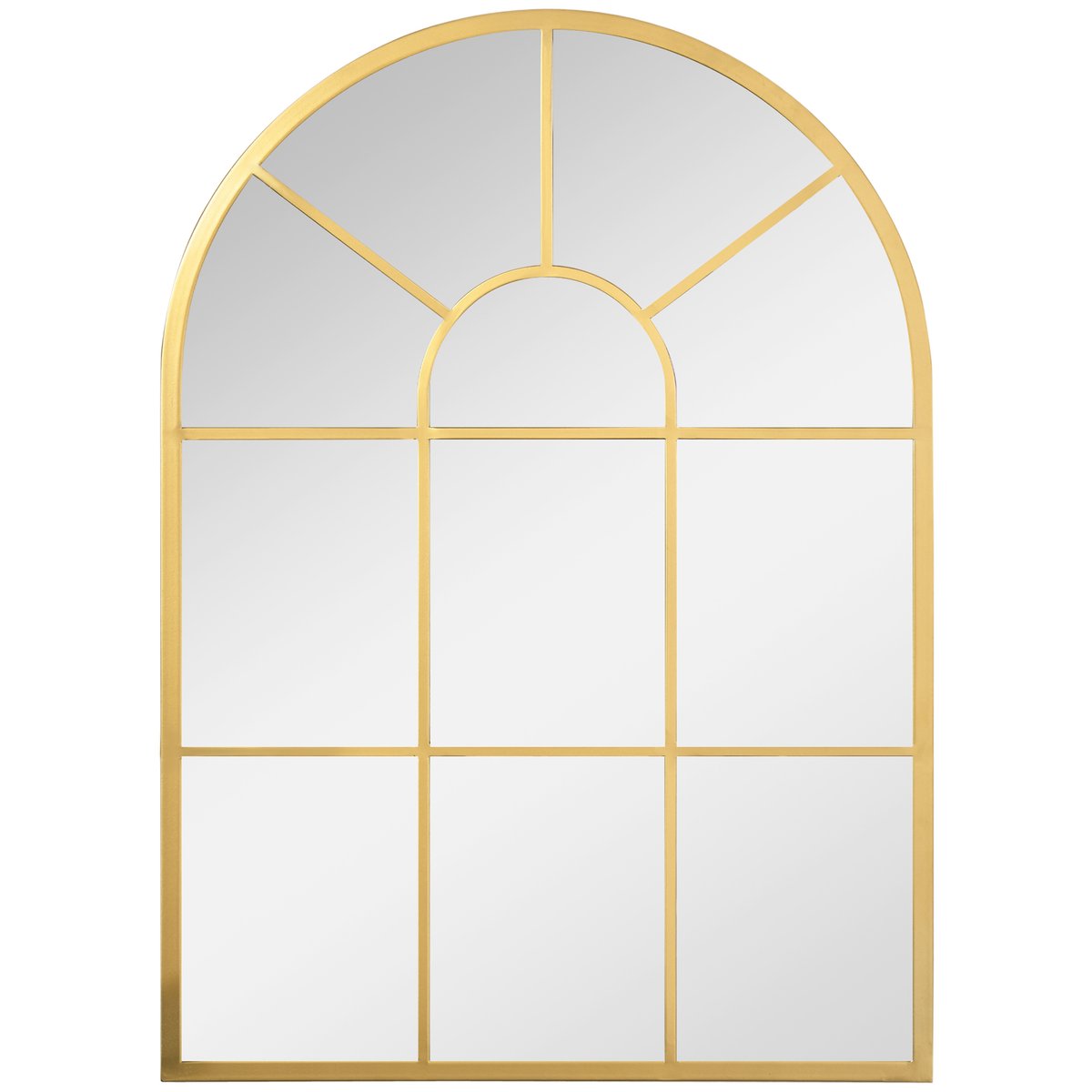 Miroir mural Verre Or jaune, HOMCOM