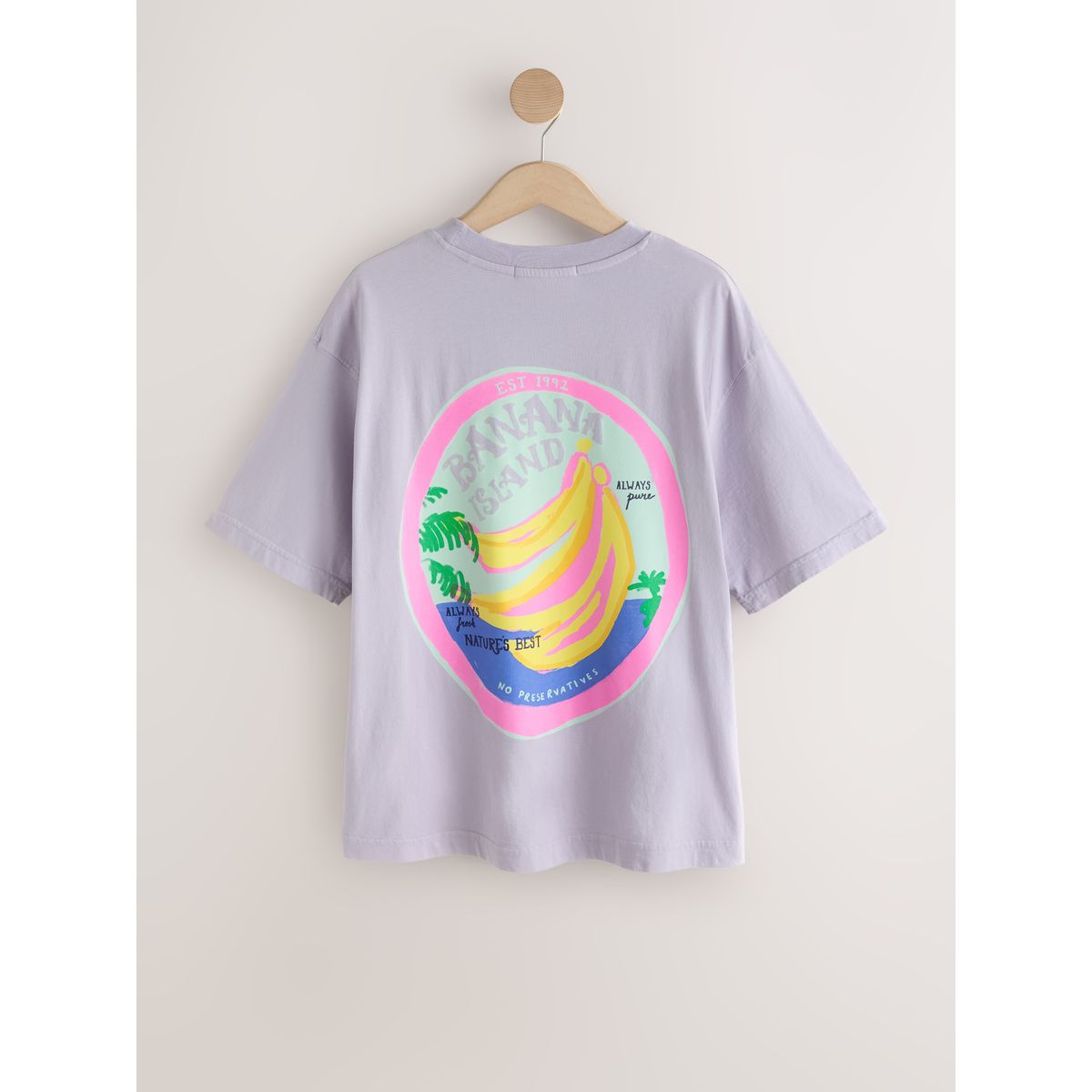 T-shirt à imprimé graphique banane violet clair, NEXT