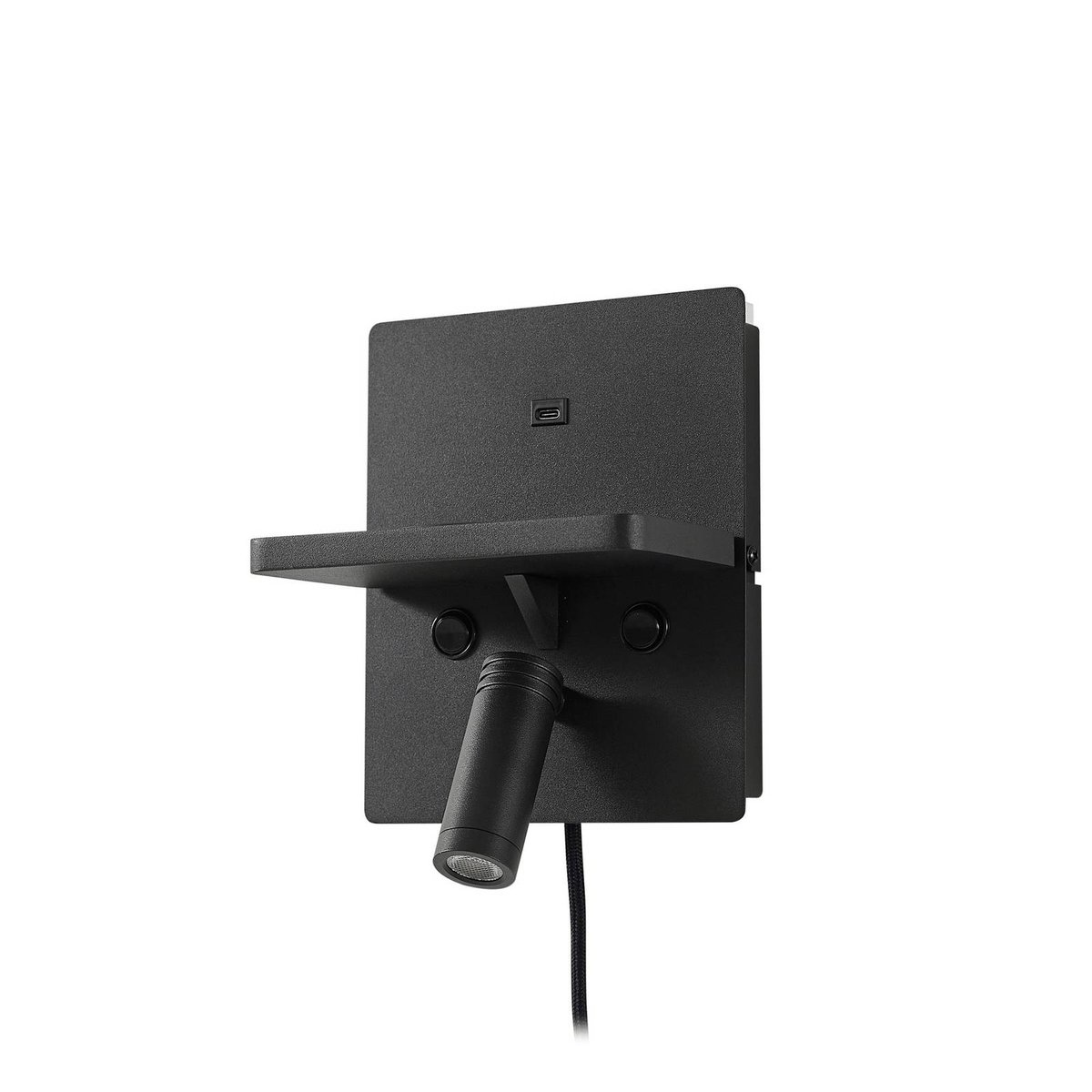 Applique en métal moderneLED, Auden noir, LINDBY