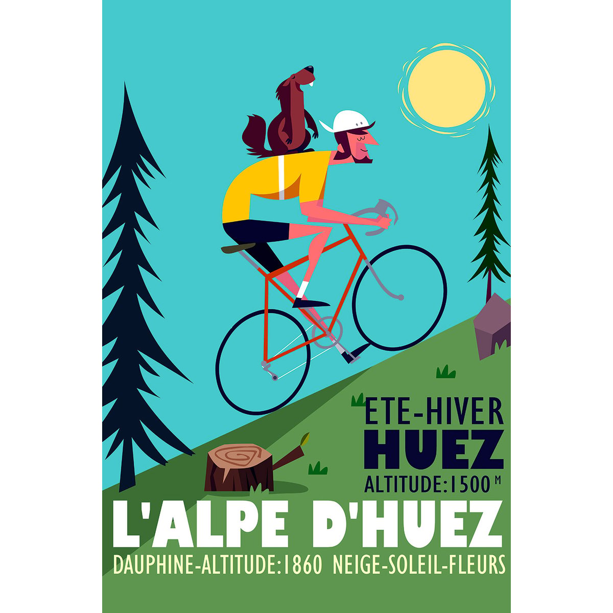 Tableau  la montée de l'alpe d'huez tableau alu dibond, HEXOA