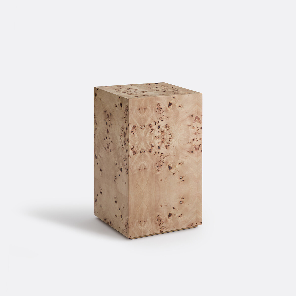 Mesa auxiliar de sofá chapada en madera de olmo, LOUPITA raíz de olmo, LA REDOUTE INTERIEURS
