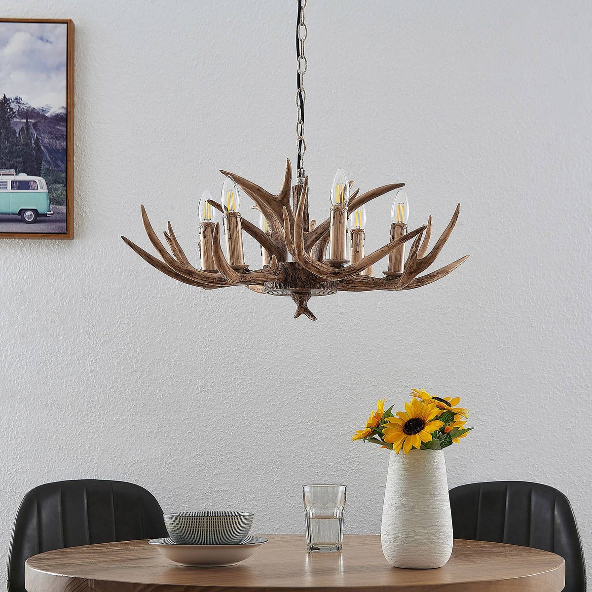 Suspension traditionnelle, Tejask marron, LINDBY