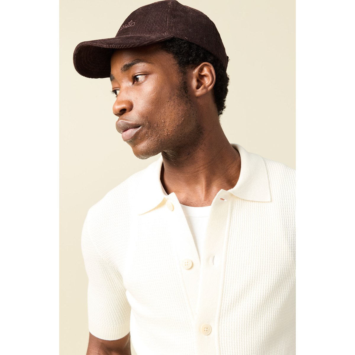 Chemise manches courtes col polo ecru, BONOBO