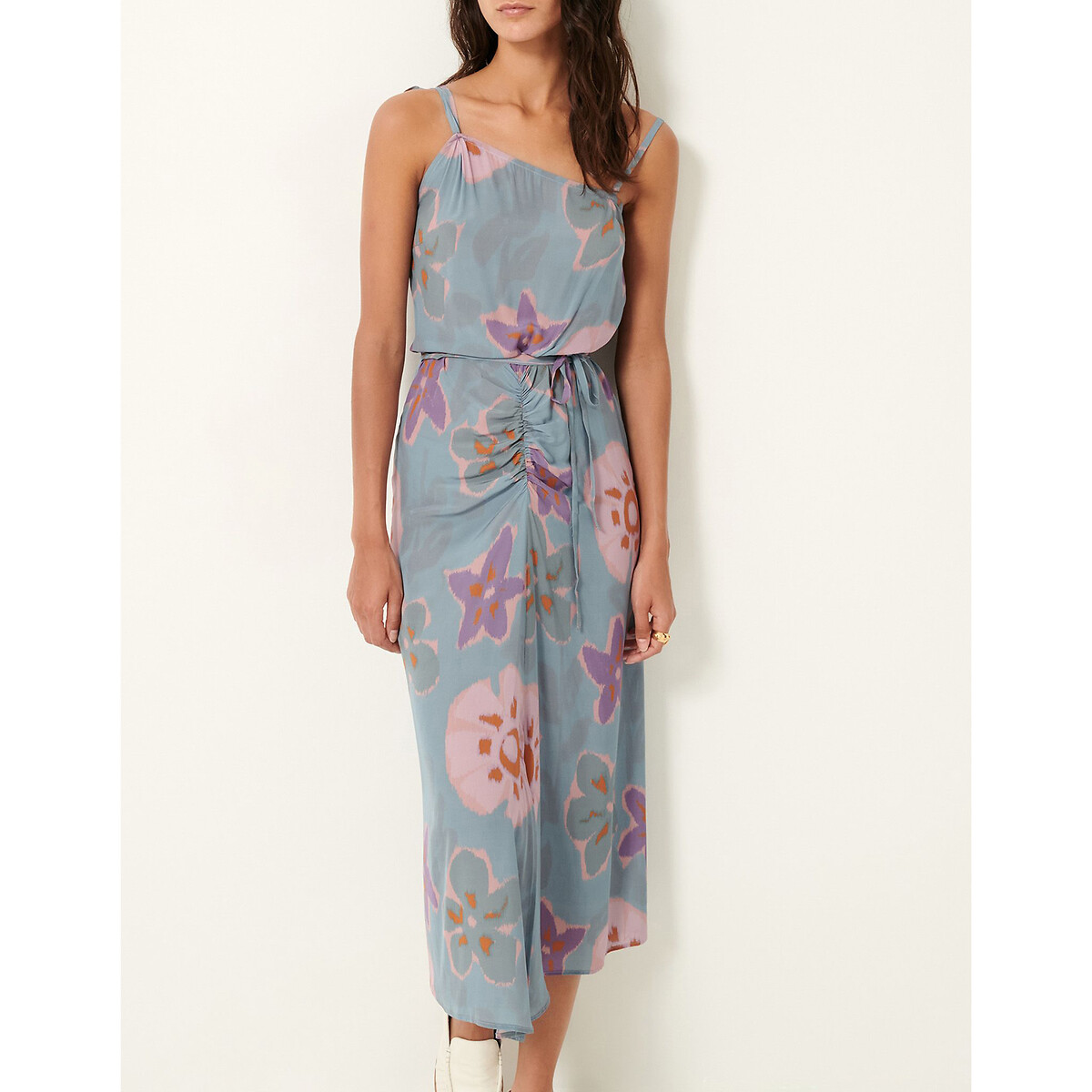 Robe imprimée, à bretelles asymétriques, PLAYINA sauge, SESSUN