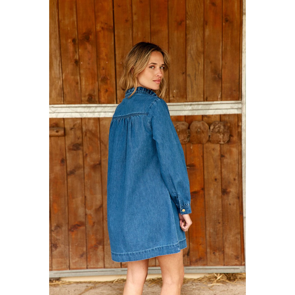 Robe courte trapèze uni RAYANA 91-medium stone, LA PETITE ETOILE