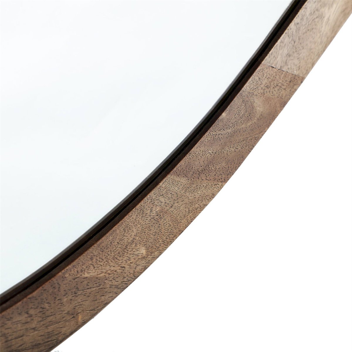 Miroir mural contemporain en bois brun bois naturel et argenté, RECOLLECTION