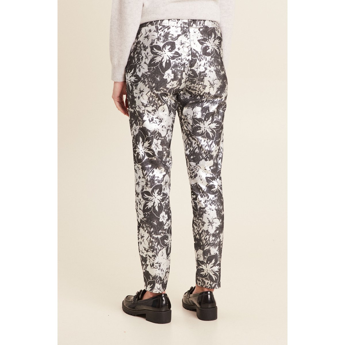 Pantalon ajusté à coulisse noir, BREAL