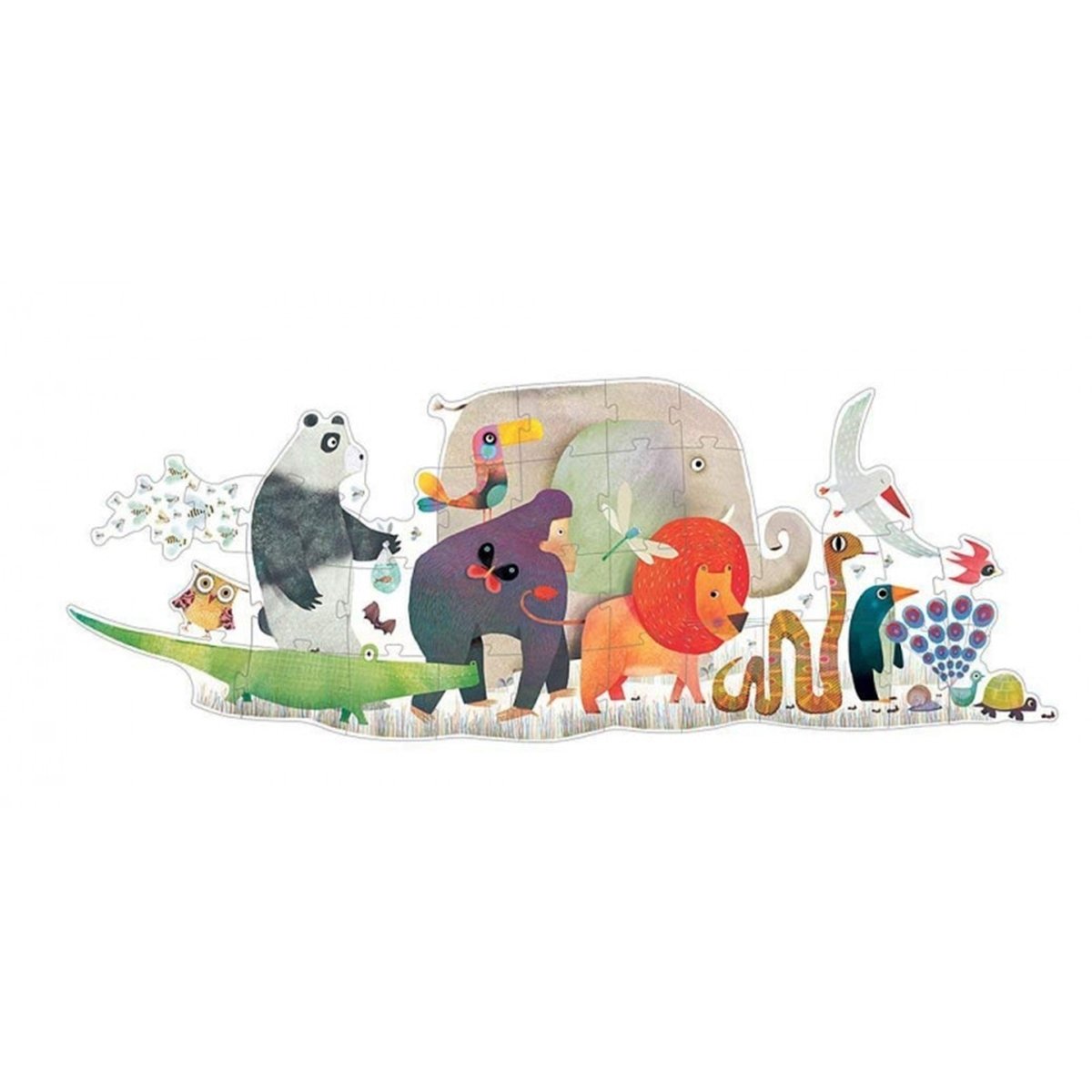 Puzzle géant La parade des Animaux multicolore, DJECO