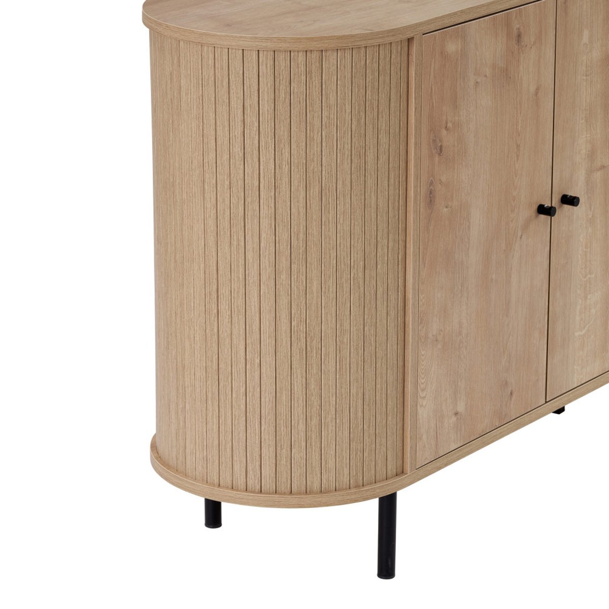 Buffet 4 portes aux bords arrondis en bois L180cm- PAZAR bois clair, DRAWER