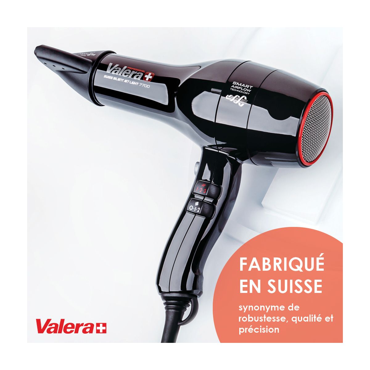 Sèche cheveux professionnel Performer Light Pro 2000 Swiss Selection couleur unique, VALERA