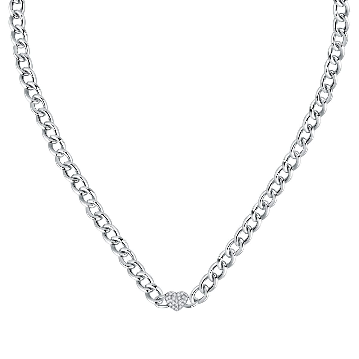 Collier en acier et cristaux INCONTRI argent, MORELLATO