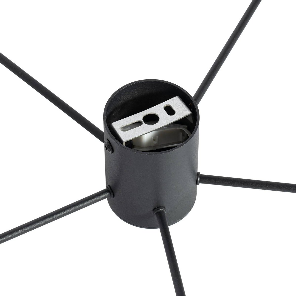 Plafonnier en verre, Valisa noir, blanc, LINDBY