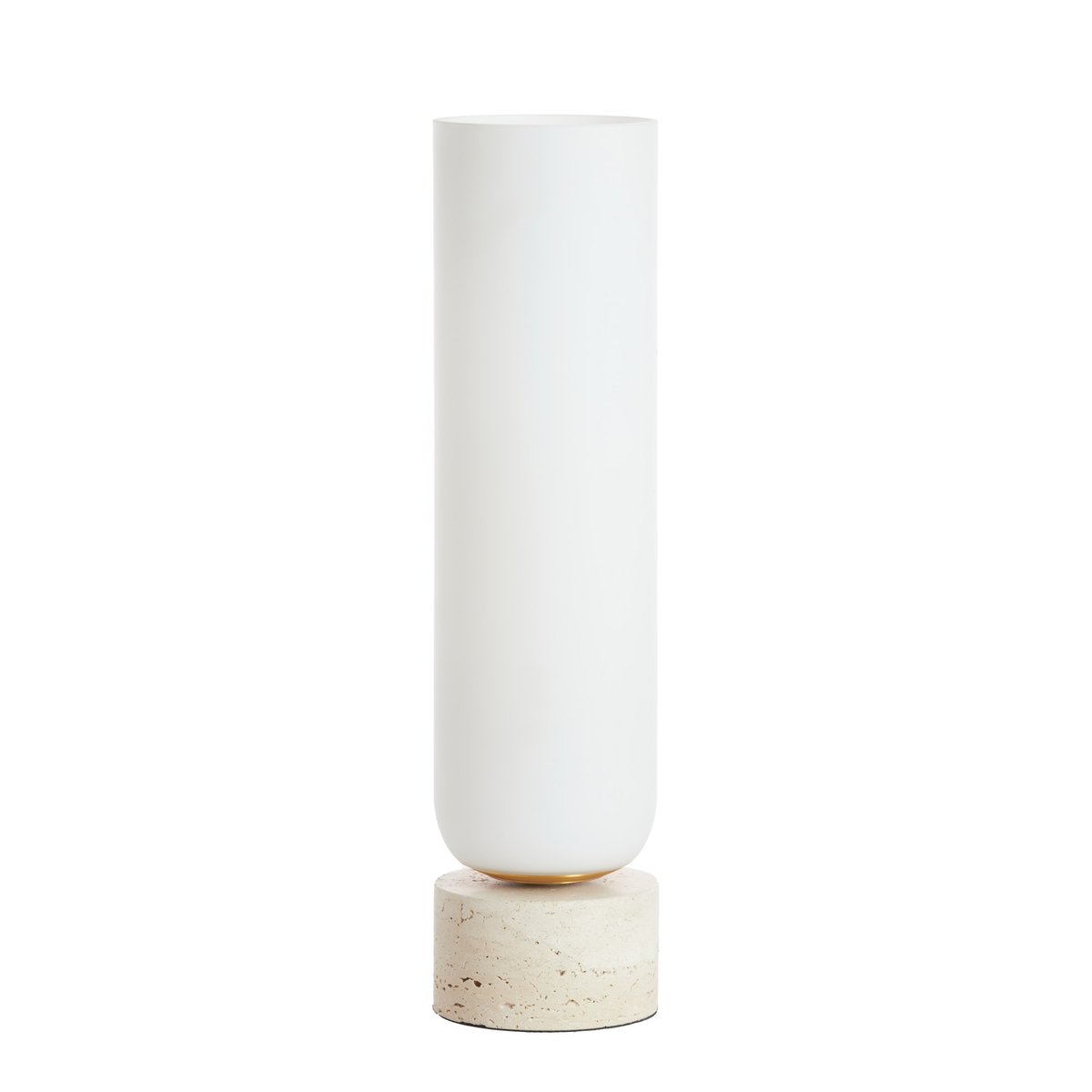 Lampe À Poser Verre RYLANO blanc, LIGHT & LIVING 